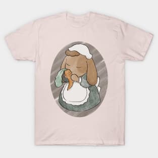 Edwardian Bunny Illustration T-Shirt